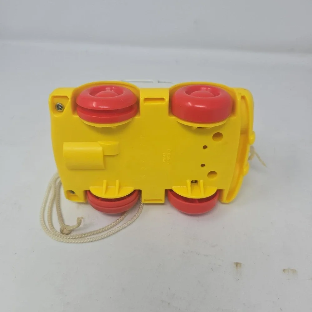 MICKEY MOUSE PULL STRING CAR Toy Minnie Donald Pop Up DISNEY Vintage